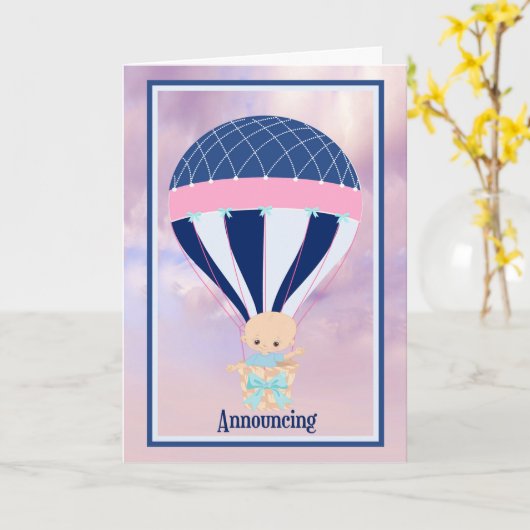 Aankondiging van de geboorte van New Baby Boy (Gele Bloem)