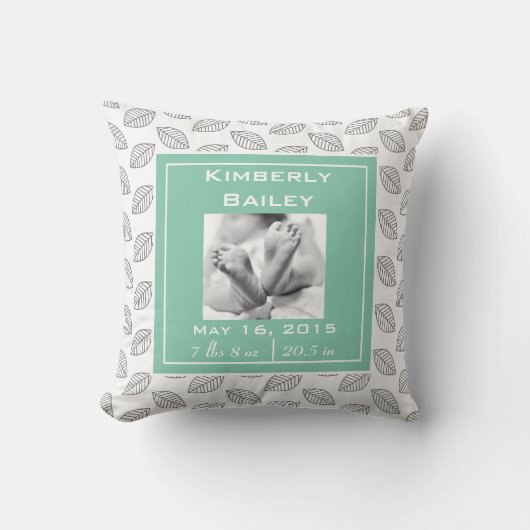 Aankondiging van de geboorte van Nursery personali Kussen (Voorkant)