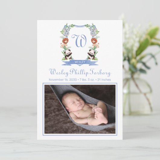 Aankondiging van de geboorte van oerwouden (Staand voorkant)