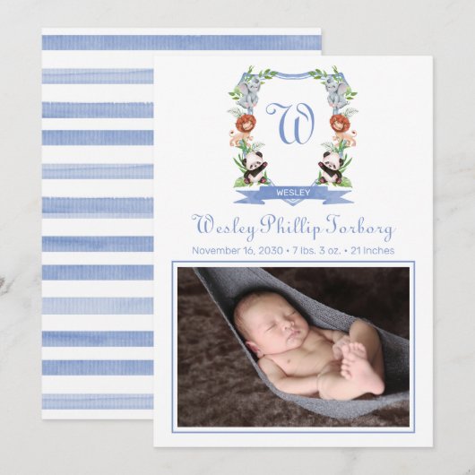 Aankondiging van de geboorte van oerwouden (Voorkant / Achterkant)