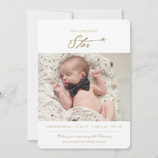 Aankondiging van de geboorte van onze kerstStar Ba (Voorkant)