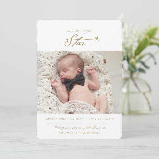 Aankondiging van de geboorte van onze kerstStar Ba (Staand voorkant)