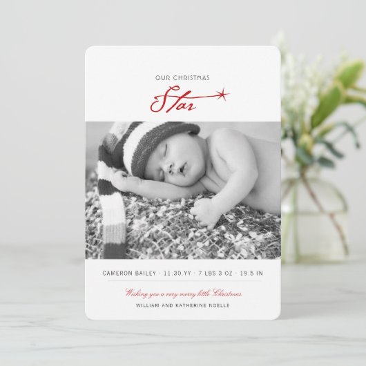 Aankondiging van de geboorte van onze kerstStar Ba (Staand voorkant)