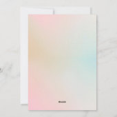 Aankondiging van de geboorte van Pastel Delight Ba (Achterkant)