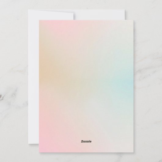 Aankondiging van de geboorte van Pastel Delight Ba (Achterkant)