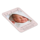 Aankondiging van de geboorte van Photo Baby Girl Magneet (Rechterzijde)