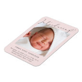 Aankondiging van de geboorte van Photo Baby Girl Magneet (Linkerzijde)