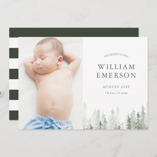 Aankondiging van de geboorte van Pine Forest (Voorkant / Achterkant)