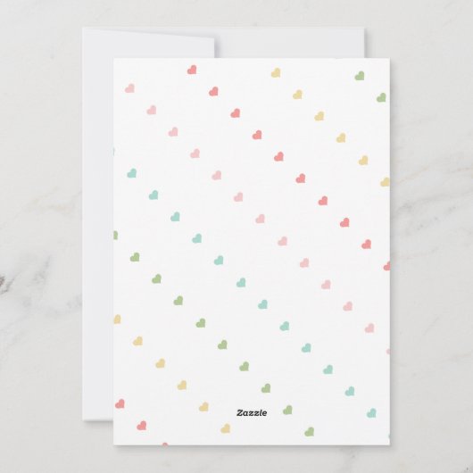 Aankondiging van de geboorte van Rainbow Bliss Bab (Achterkant)