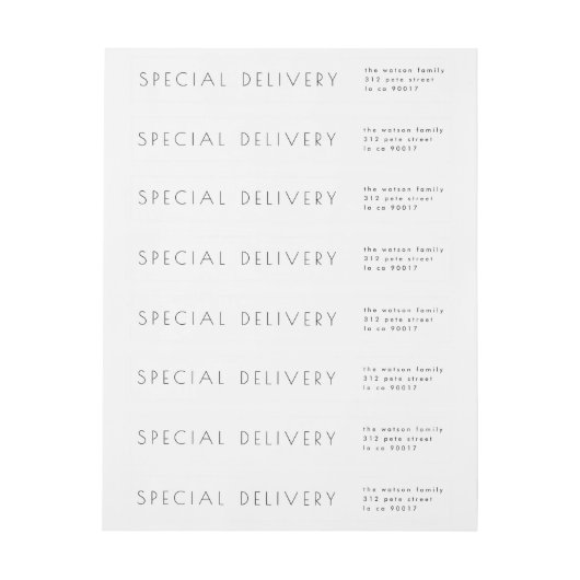 Aankondiging van de geboorte van Serene Poiret Spe (Vel)