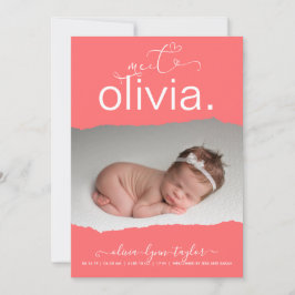 Aankondiging van de geboorte van Trend CORAL Photo