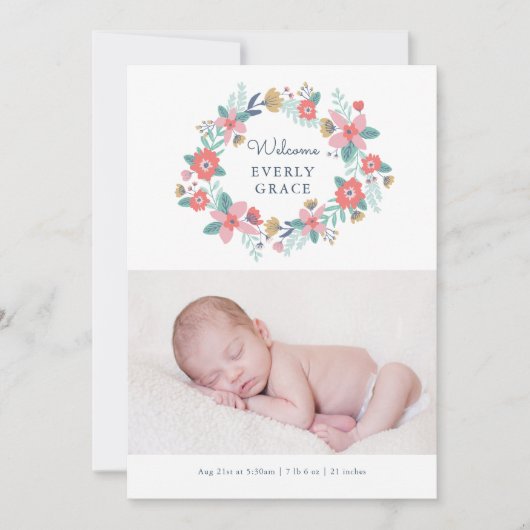 Aankondiging van de geboorte van tuinbouwdieren (Voorkant)