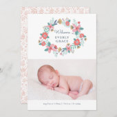 Aankondiging van de geboorte van tuinbouwdieren (Voorkant / Achterkant)