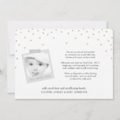 Aankondiging van de geboorte van Twinkly Gold Star (Achterkant)