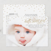 Aankondiging van de geboorte van Twinkly Gold Star (Voorkant / Achterkant)