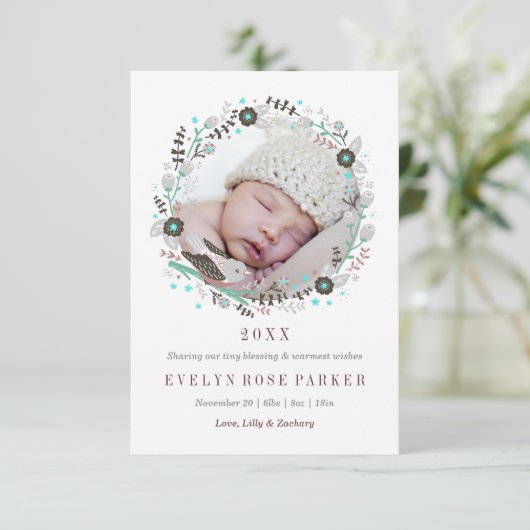 Aankondiging van de geboorte van vogelpest (Staand voorkant)