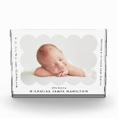 Aankondiging van de geboorte van White Modern Scal Fotoblokken (Voorkant)