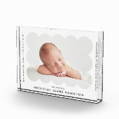 Aankondiging van de geboorte van White Modern Scal Fotoblokken (Rechts)