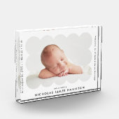 Aankondiging van de geboorte van White Modern Scal Fotoblokken (Links)