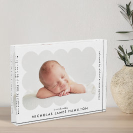 Aankondiging van de geboorte van White Modern Scal Fotoblokken