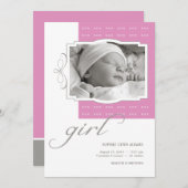 Aankondiging van de geboorte van XOX Girl Custom F (Voorkant / Achterkant)