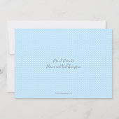 Aankondiging van de geboorteaankondigingen van Bab (Achterkant)