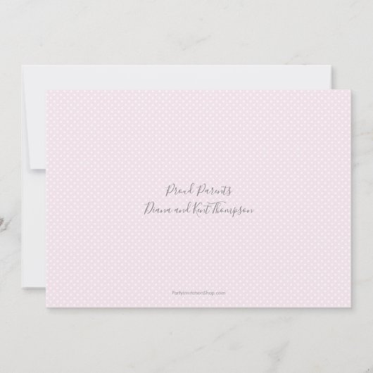 Aankondiging van de geboorteaankondigingen van de (Achterkant)