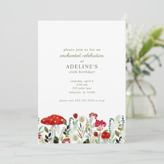 Aankondiging van de gekantelde bosbloemen (Staand voorkant)