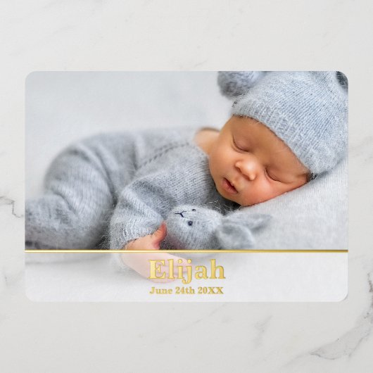 Aankondiging van de gematigde geboorte van Elegant (Voorkant)