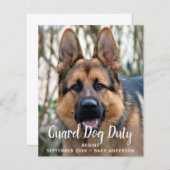 Aankondiging van de gezagsdrager op de foto van Gu (Voorkant / Achterkant)