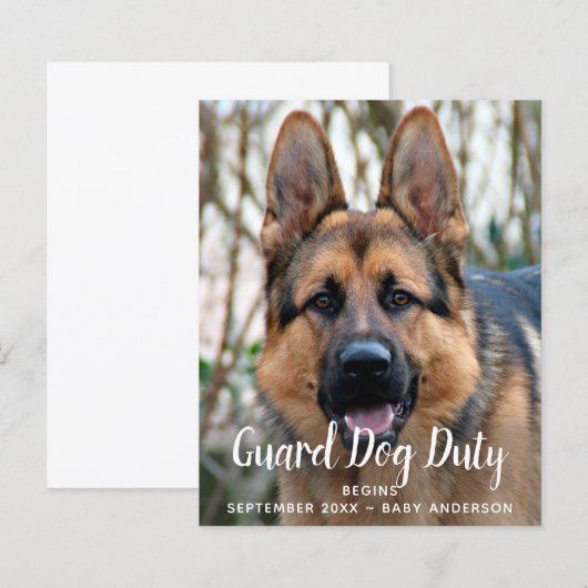 Aankondiging van de gezagsdrager op de foto van Gu (Voorkant / Achterkant)