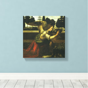 Aankondiging van de Heer door Leonardo da Vinci Canvas Afdruk