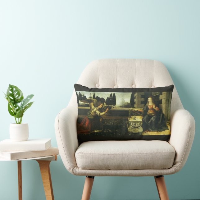 Aankondiging van de Heer door Leonardo da Vinci Kussen (Stoel)