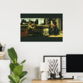 Aankondiging van de Heer door Leonardo da Vinci Poster (Thuiskantoor)