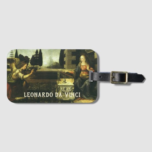 Aankondiging van de Heer van Leonardo da Vinci Bagagelabel (Voorkant (horizontaal))