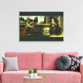 Aankondiging van de Heer van Leonardo da Vinci Canvas Afdruk (Insitu (Woonkamer))