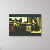 Aankondiging van de Heer van Leonardo da Vinci Canvas Afdruk (Voorkant)
