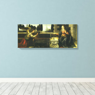 Aankondiging van de Heer van Leonardo da Vinci Canvas Afdruk