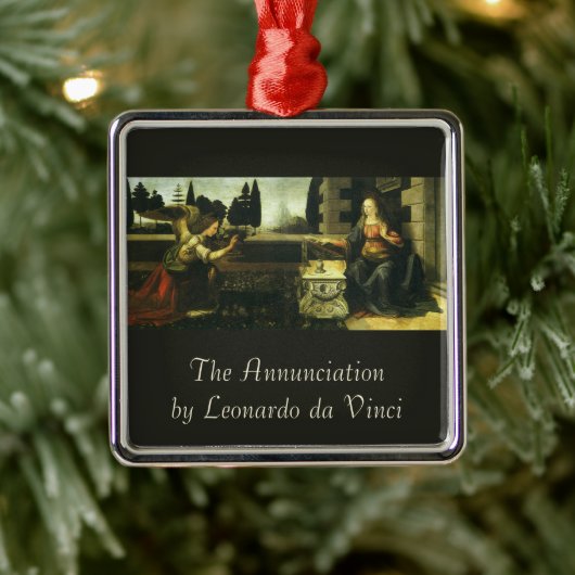 Aankondiging van de Heer van Leonardo da Vinci Metalen Ornament (Boom)