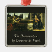 Aankondiging van de Heer van Leonardo da Vinci Metalen Ornament (Voorkant)