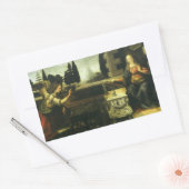 Aankondiging van de Heer van Leonardo da Vinci Rechthoekige Sticker (Envelop)