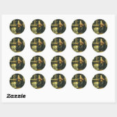 Aankondiging van de Heer van Leonardo da Vinci Ronde Sticker (Vel)