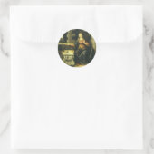 Aankondiging van de Heer van Leonardo da Vinci Ronde Sticker (Tas)
