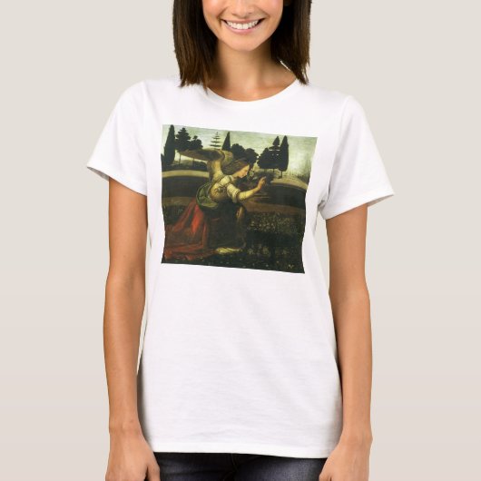 Aankondiging van de Heer van Leonardo da Vinci T-shirt (Voorkant)