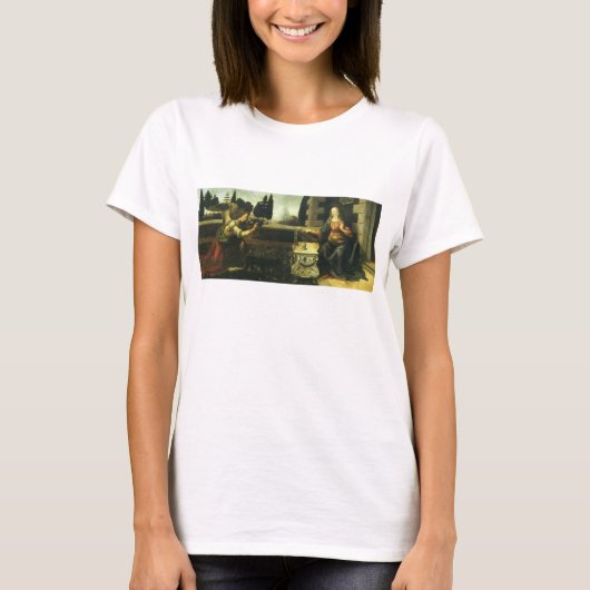 Aankondiging van de Heer van Leonardo da Vinci T-shirt (Voorkant)