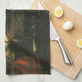 Aankondiging van de Heer van Leonardo da Vinci Theedoek (Quarter Fold)