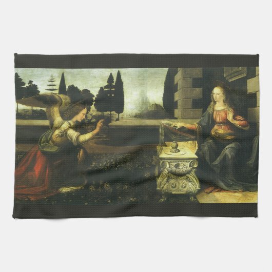 Aankondiging van de Heer van Leonardo da Vinci Theedoek (Horizontaal)