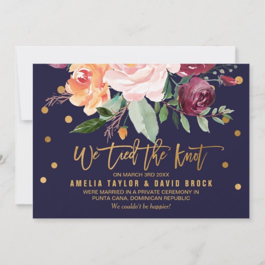 Aankondiging van de herfst Floral Elopement (Voorkant)