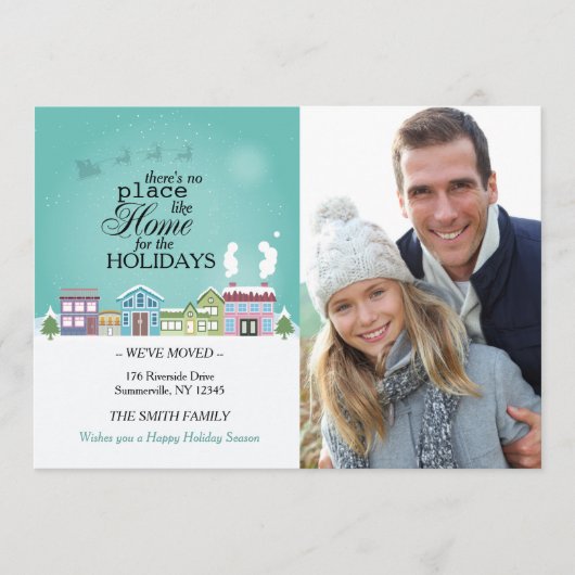 Aankondiging van de Holiday Moving Foto (Voorkant)
