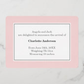 Aankondiging van de huidige moderne geboorte - Bab (Achterkant)